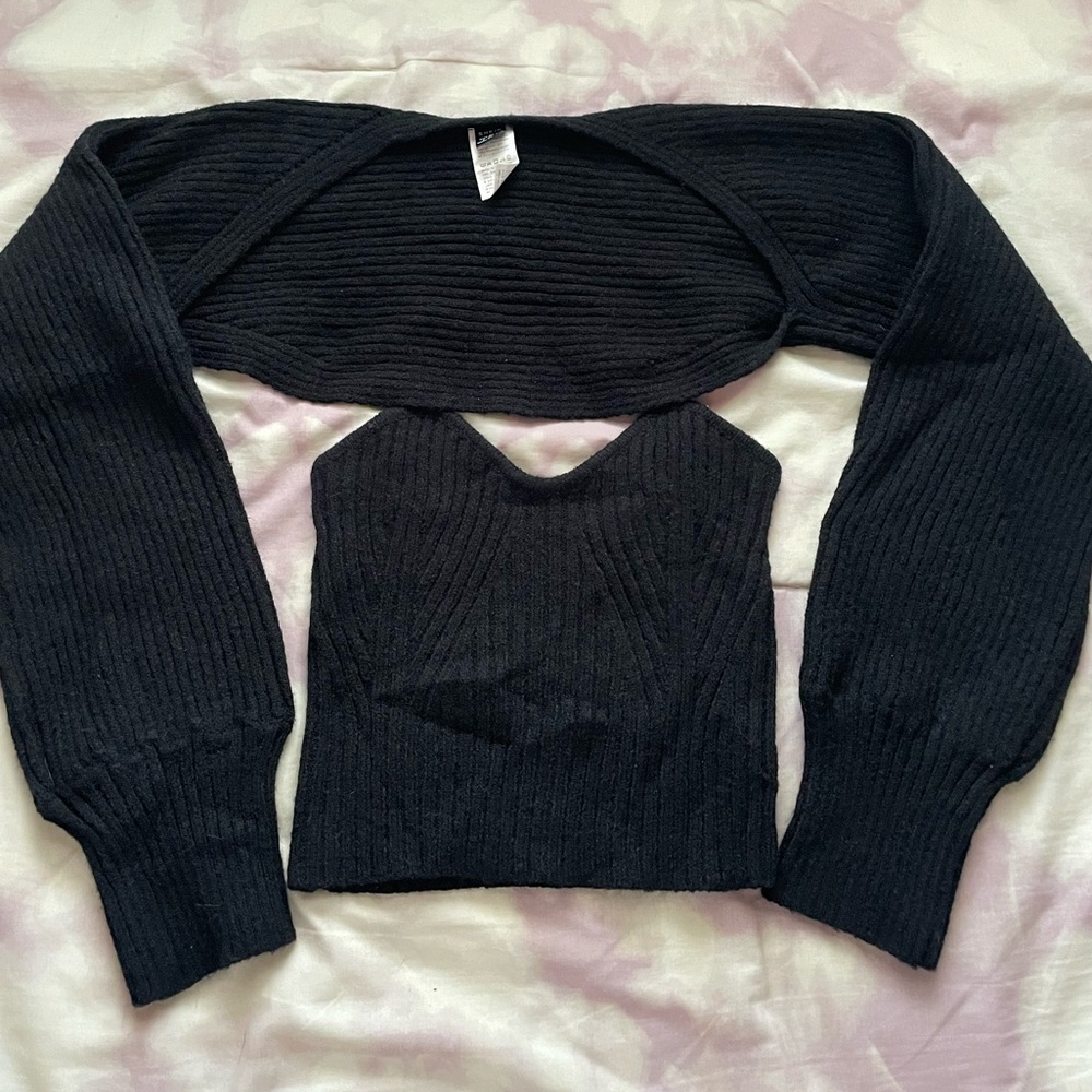 Shein Sweater Material Tube Top and Bolero